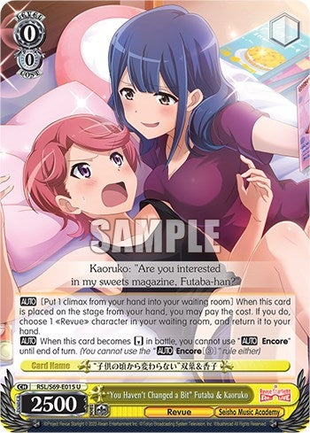 Image for "You Haven't Changed a Bit" Futaba & Kaoruko (Revue Starlight -Re LIVE-) (RSL/S69-E015 U) - Weiss Schwarz