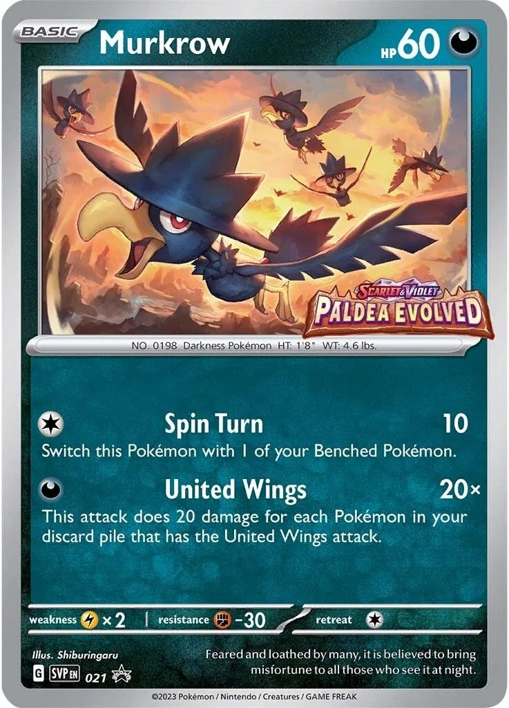 Image for Murkrow - 021 (Prerelease) (SV: Scarlet & Violet Promo Cards) (021) - Pokemon