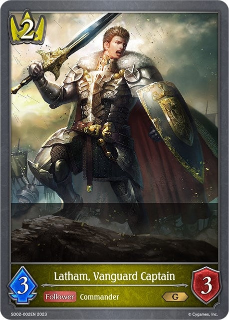 Image for Latham, Vanguard Captain (SD02: Blade of Resentment) (SD02-002EN) - Shadowverse: Evolve