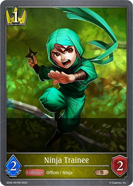 Image for Ninja Trainee (SD02: Blade of Resentment) (SD02-007EN) - Shadowverse: Evolve
