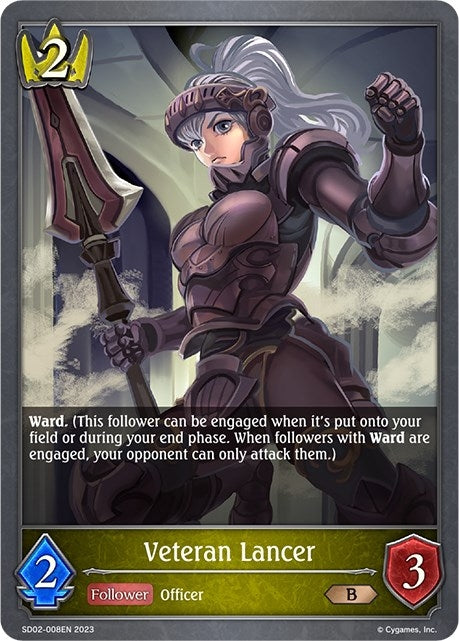 Image for Veteran Lancer (SD02: Blade of Resentment) (SD02-008EN) - Shadowverse: Evolve