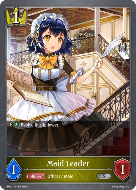 Image for Maid Leader - P07EN (Foil) (BP01: Advent of Genesis) (BP01-P07EN) - Shadowverse: Evolve