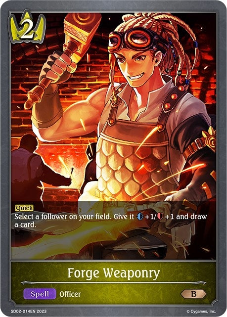Image for Forge Weaponry (SD02: Blade of Resentment) (SD02-014EN) - Shadowverse: Evolve
