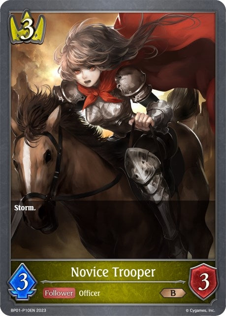 Image for Novice Trooper - P10EN (Foil) (BP01: Advent of Genesis) (BP01-P10EN) - Shadowverse: Evolve