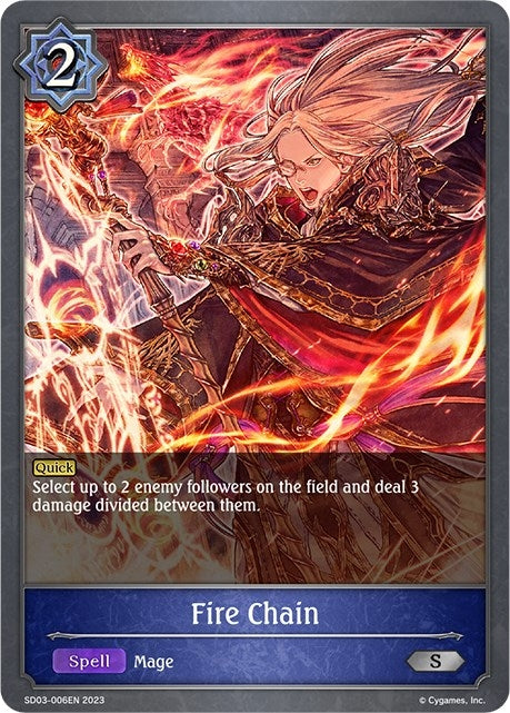 Image for Fire Chain (SD03: Mysteries of Conjuration) (SD03-006EN) - Shadowverse: Evolve