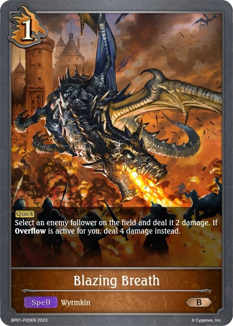 Image for Blazing Breath - P20EN (Foil) (BP01: Advent of Genesis) (BP01-P20EN) - Shadowverse: Evolve