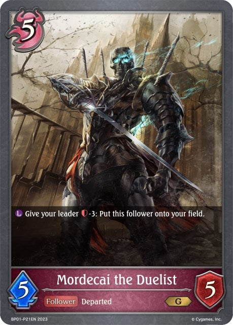 Image for Mordecai the Duelist - P21EN (Foil) (BP01: Advent of Genesis) (BP01-P21EN) - Shadowverse: Evolve