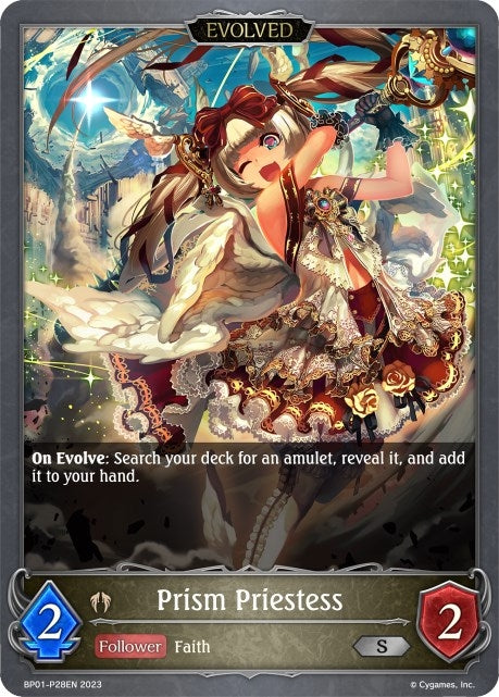 Image for Prism Priestess - P28EN (Evolved) (Foil) (BP01: Advent of Genesis) (BP01-P28EN) - Shadowverse: Evolve