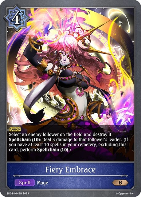 Image for Fiery Embrace (SD03: Mysteries of Conjuration) (SD03-014EN) - Shadowverse: Evolve