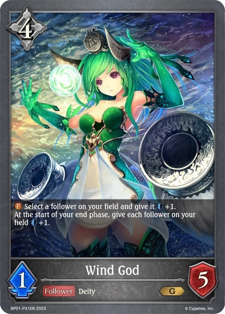 Image for Wind God - P31EN (Foil) (BP01: Advent of Genesis) (BP01-P31EN) - Shadowverse: Evolve