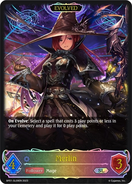 Image for Merlin (SL) (Evolved) (BP01: Advent of Genesis) (BP01-SL09EN) - Shadowverse: Evolve