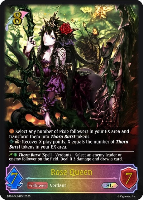 Image for Rose Queen (SL) (BP01: Advent of Genesis) (BP01-SL01EN) - Shadowverse: Evolve