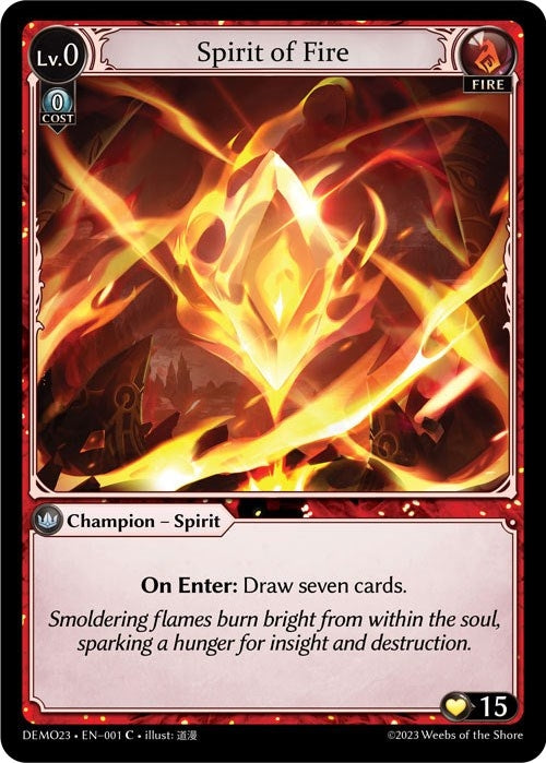 Image for Spirit of Fire (2023 Demo Deck) (001) - Grand Archive TCG