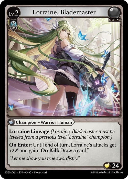 Image for Lorraine, Blademaster (2023 Demo Deck) (004) - Grand Archive TCG