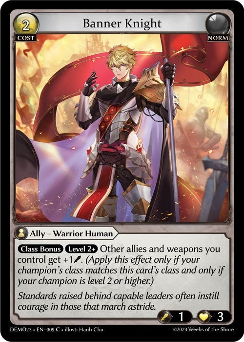 Image for Banner Knight (2023 Demo Deck) (009) - Grand Archive TCG