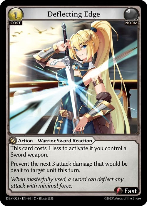 Image for Deflecting Edge (2023 Demo Deck) (011) - Grand Archive TCG