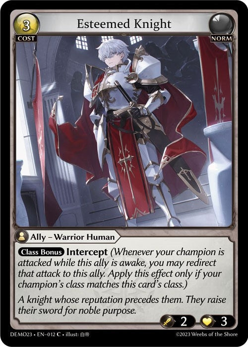Image for Esteemed Knight (2023 Demo Deck) (012) - Grand Archive TCG