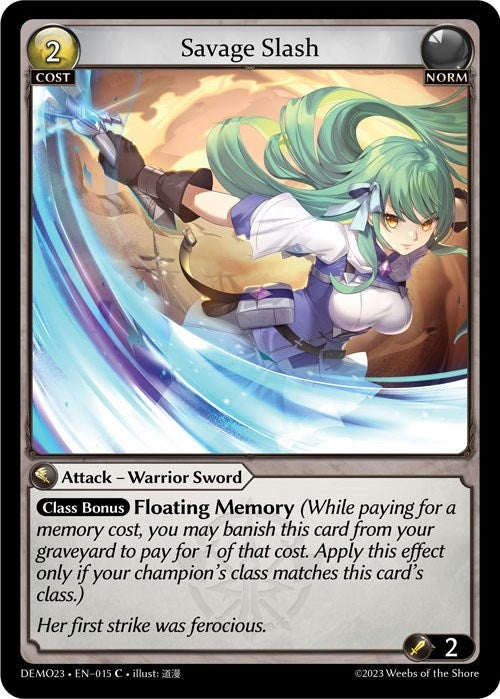 Image for Savage Slash (2023 Demo Deck) (015) - Grand Archive TCG