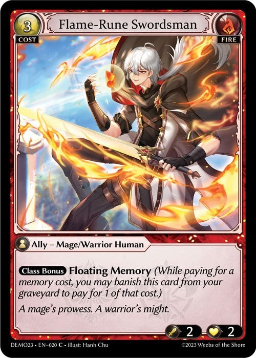 Image for Flame-Rune Swordsman (2023 Demo Deck) (020) - Grand Archive TCG