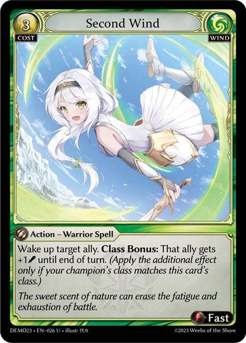 Image for Second Wind (2023 Demo Deck) (026) - Grand Archive TCG