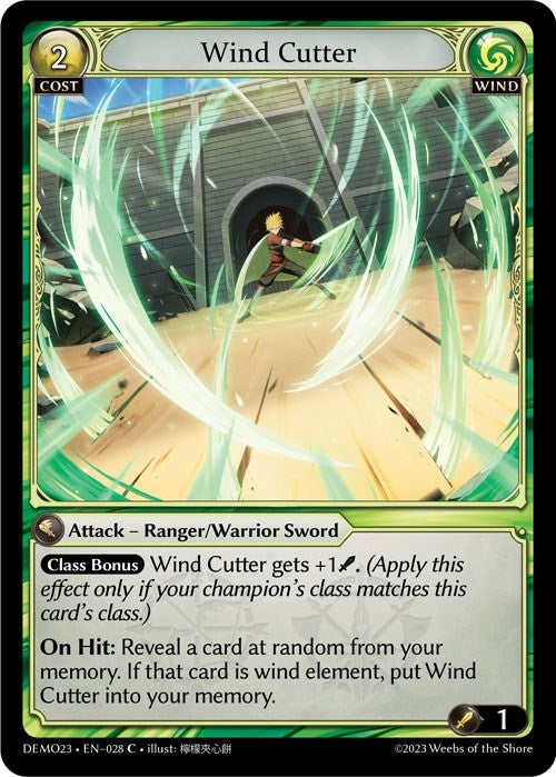 Image for Wind Cutter (2023 Demo Deck) (028) - Grand Archive TCG