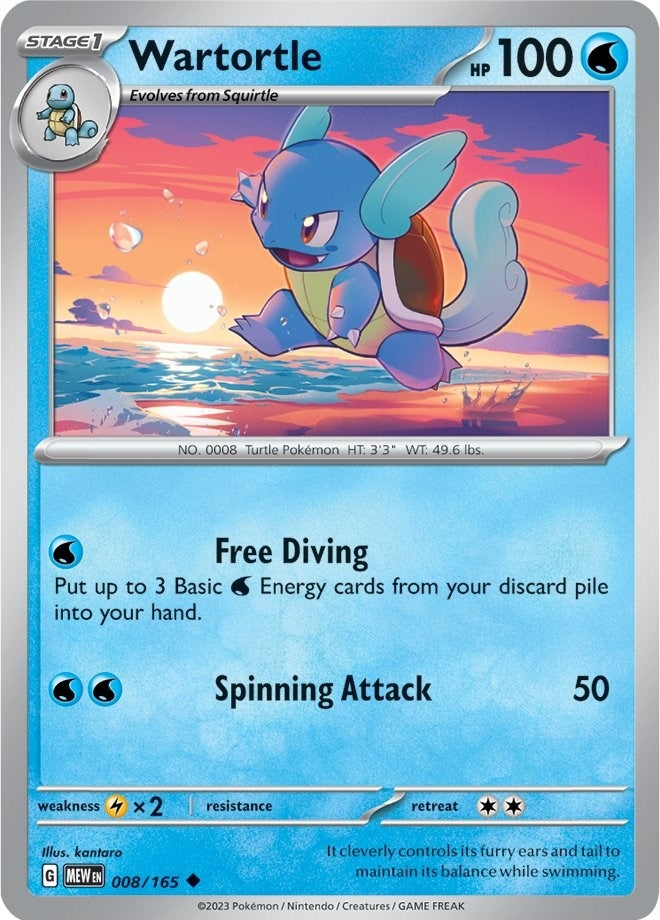 Image for Wartortle (SV: Scarlet & Violet 151) (008/165) - Pokemon