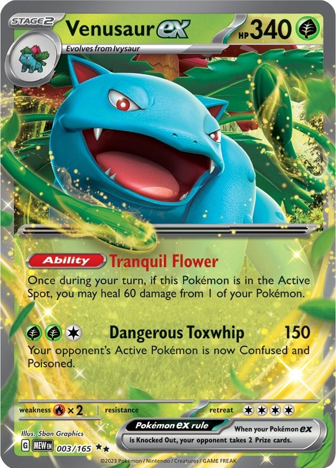 Image for Venusaur ex (SV: Scarlet & Violet 151) (003/165) - Pokemon
