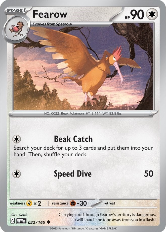 Image for Fearow (SV: Scarlet & Violet 151) (022/165) - Pokemon