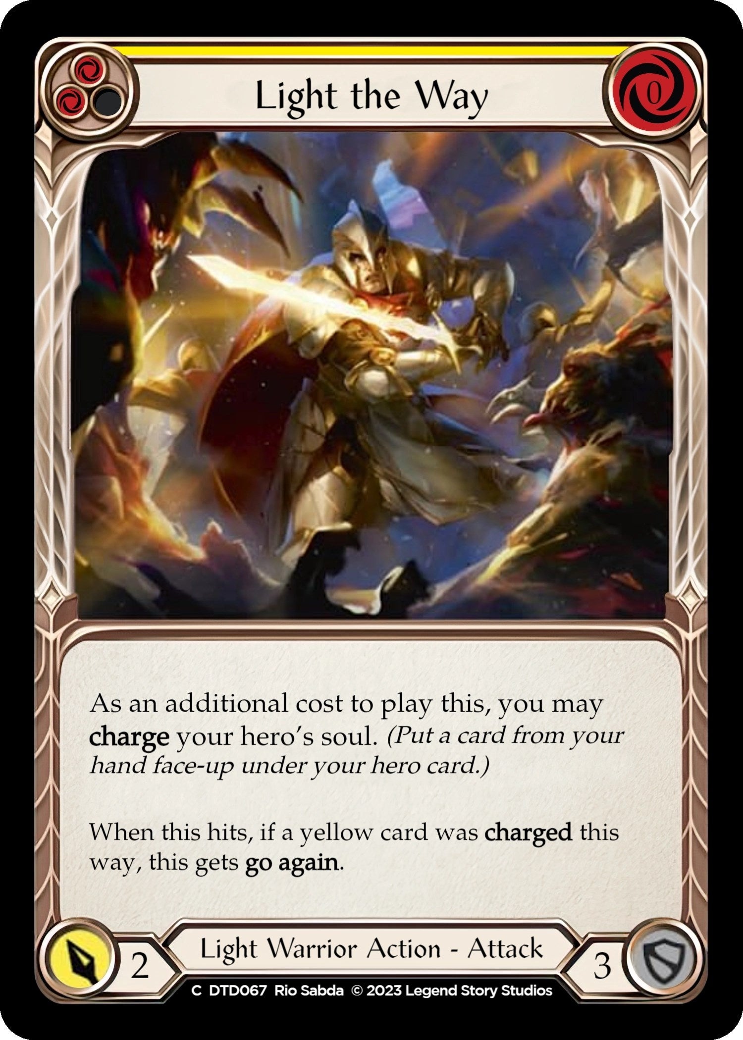 Image for Light the Way (Yellow) (Dusk till Dawn) (DTD067) - Flesh and Blood TCG