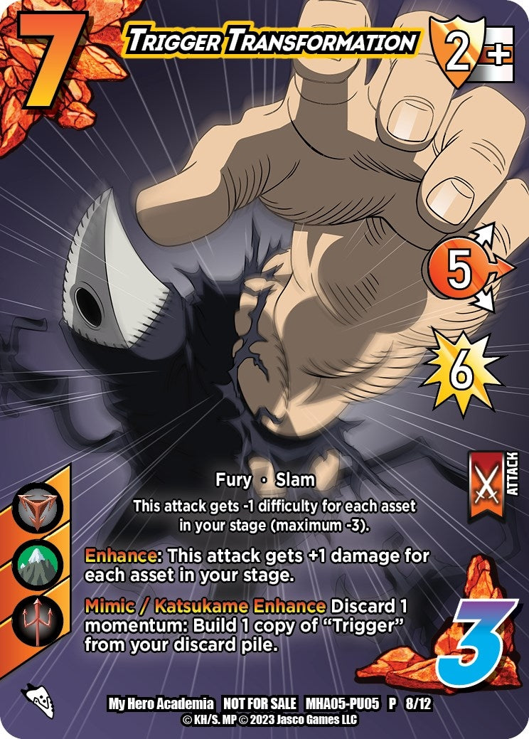 Image for Trigger Transformation (Plus Ultra Pack 5) (UniVersus: My Hero Academia Promo Cards) (MHA-PU05 P 8/12) - UniVersus