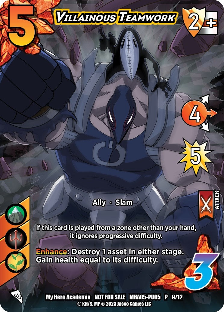Image for Villainous Teamwork (Plus Ultra Pack 5) (UniVersus: My Hero Academia Promo Cards) (MHA-PU05 P 9/12) - UniVersus
