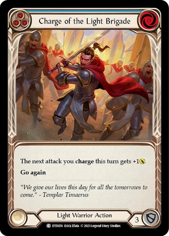 Image for Charge of the Light Brigade (Blue) (Dusk till Dawn) (DTD074) - Flesh and Blood TCG