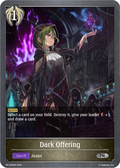 Image for Dark Offering (Shadowverse: Evolve Promo Cards) (PR-006EN) - Shadowverse: Evolve