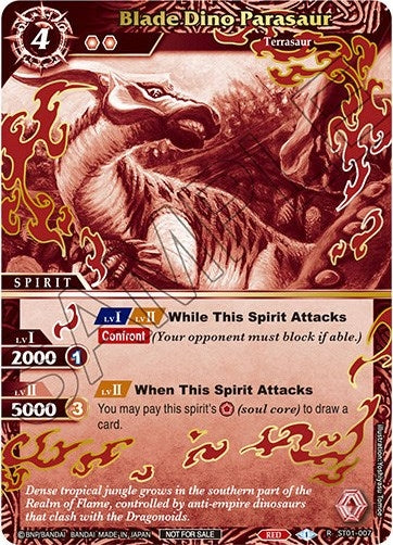 Image for Blade Dino Parasaur (Finalist Card Set Vol. 2) (Launch & Event Promos) (ST01-007) - Battle Spirits Saga