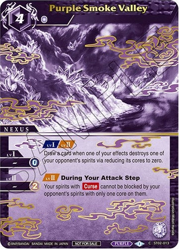 Image for Purple Smoke Valley (Finalist Card Set Vol. 2) (Launch & Event Promos) (ST02-013) - Battle Spirits Saga