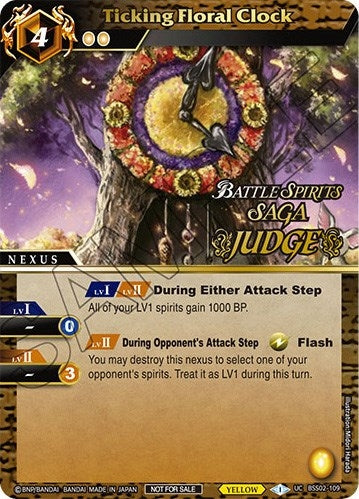 Image for Ticking Floral Clock (Judge Pack Vol. 2) (Battle Spirits Saga Promo Cards) (BSS02-109) - Battle Spirits Saga