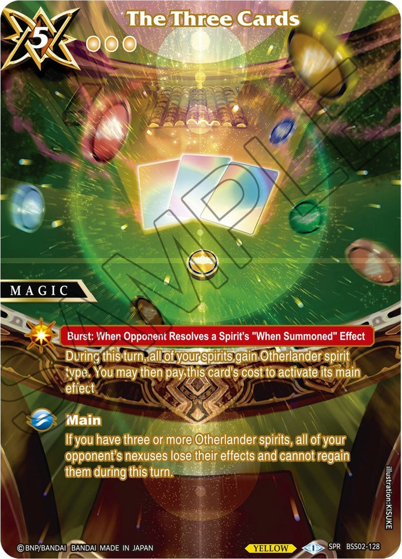 Image for The Three Cards (SPR) (False Gods) (BSS02-128) - Battle Spirits Saga