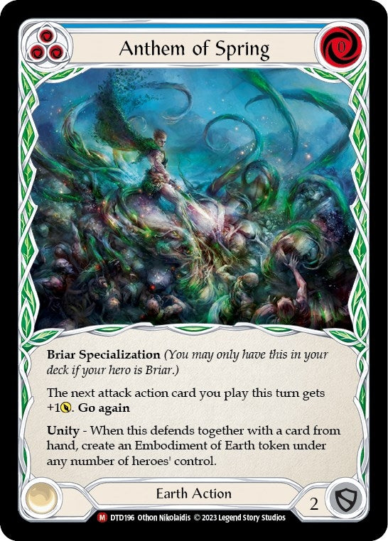 Image for Anthem of Spring (Dusk till Dawn) (DTD196) - Flesh and Blood TCG