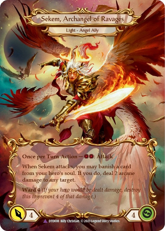Image for Figment of Ravages // Sekem, Archangel of Ravages (Marvel) (Dusk till Dawn) (DTD008) - Flesh and Blood TCG