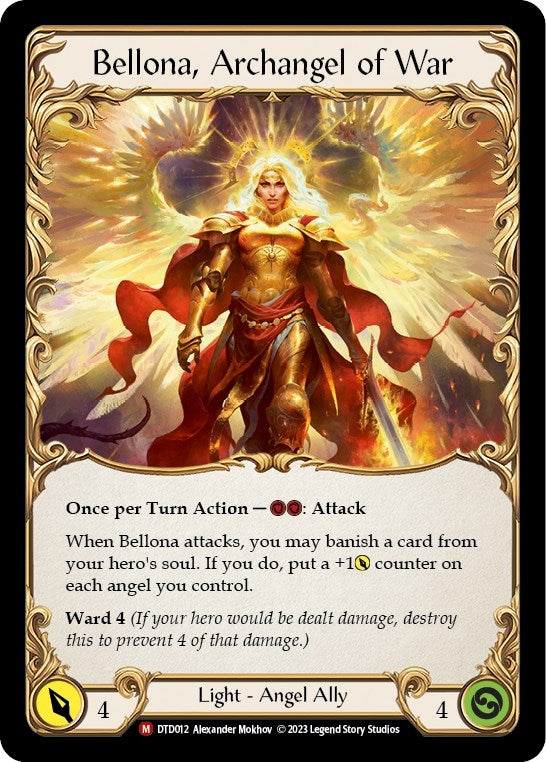 Image for Figment of War // Bellona, Archangel of War (Dusk till Dawn) (DTD012) - Flesh and Blood TCG
