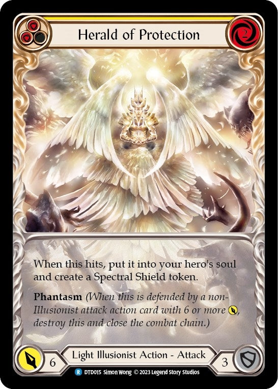 Image for Herald of Protection (Yellow) (Dusk till Dawn) (DTD015) - Flesh and Blood TCG