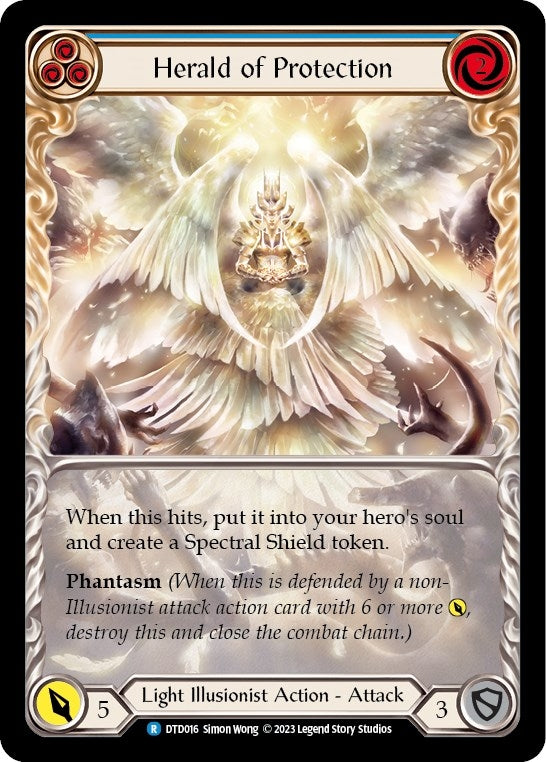 Image for Herald of Protection (Blue) (Dusk till Dawn) (DTD016) - Flesh and Blood TCG