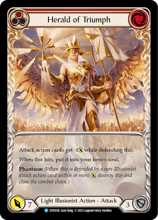 Image for Herald of Triumph (Red) (Dusk till Dawn) (DTD026) - Flesh and Blood TCG