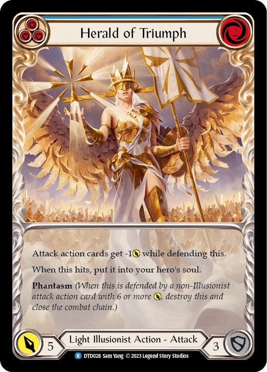 Image for Herald of Triumph (Blue) (Dusk till Dawn) (DTD028) - Flesh and Blood TCG