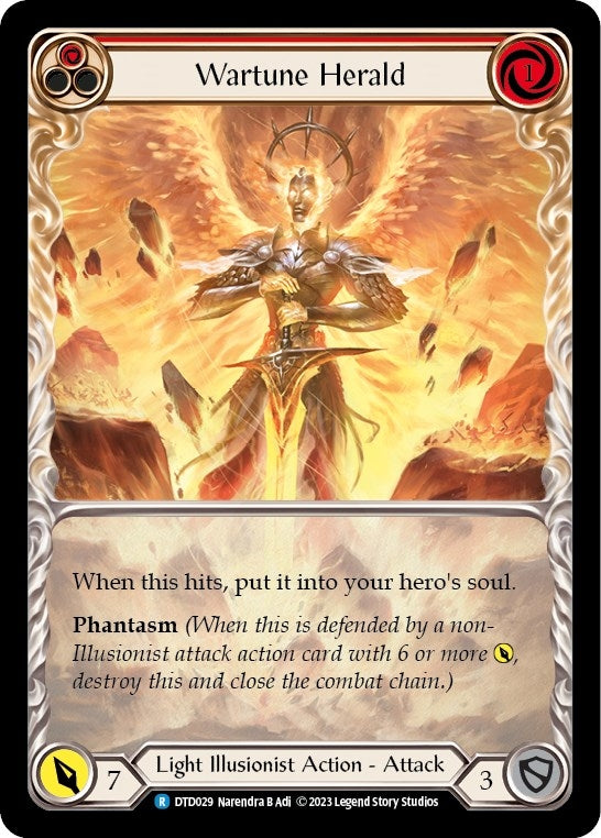Image for Wartune Herald (Red) (Dusk till Dawn) (DTD029) - Flesh and Blood TCG