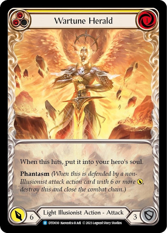 Image for Wartune Herald (Yellow) (Dusk till Dawn) (DTD030) - Flesh and Blood TCG