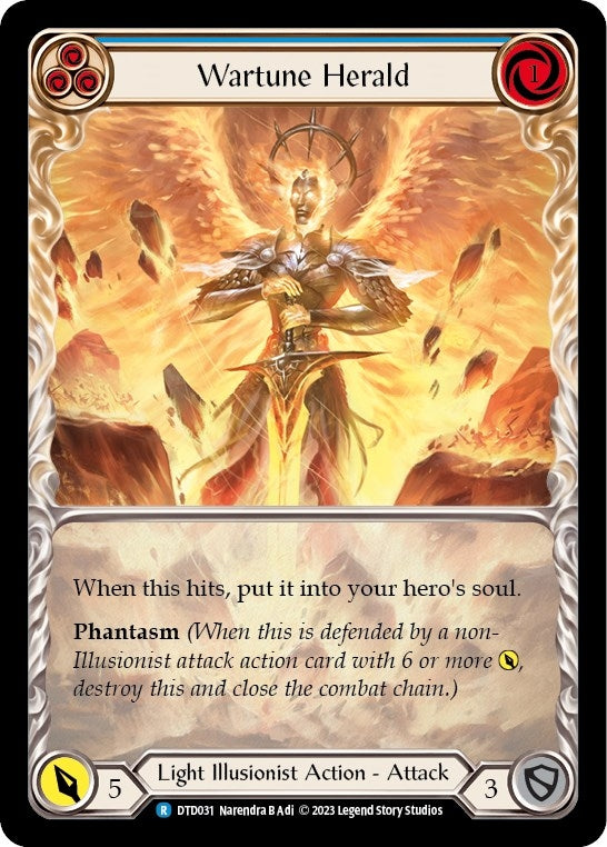 Image for Wartune Herald (Blue) (Dusk till Dawn) (DTD031) - Flesh and Blood TCG