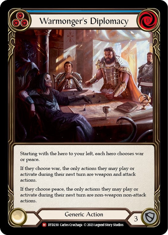 Image for Warmonger's Diplomacy (Dusk till Dawn) (DTD230) - Flesh and Blood TCG