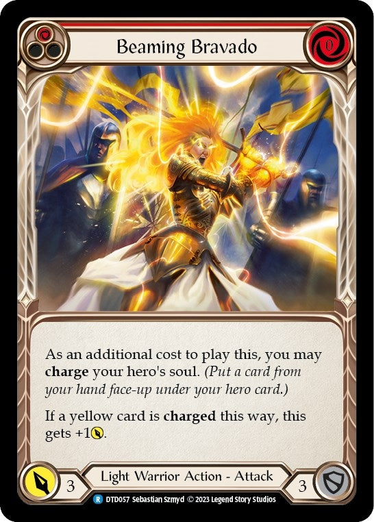 Image for Beaming Bravado (Red) (Dusk till Dawn) (DTD057) - Flesh and Blood TCG
