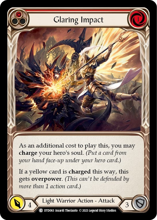 Image for Glaring Impact (Red) (Dusk till Dawn) (DTD063) - Flesh and Blood TCG